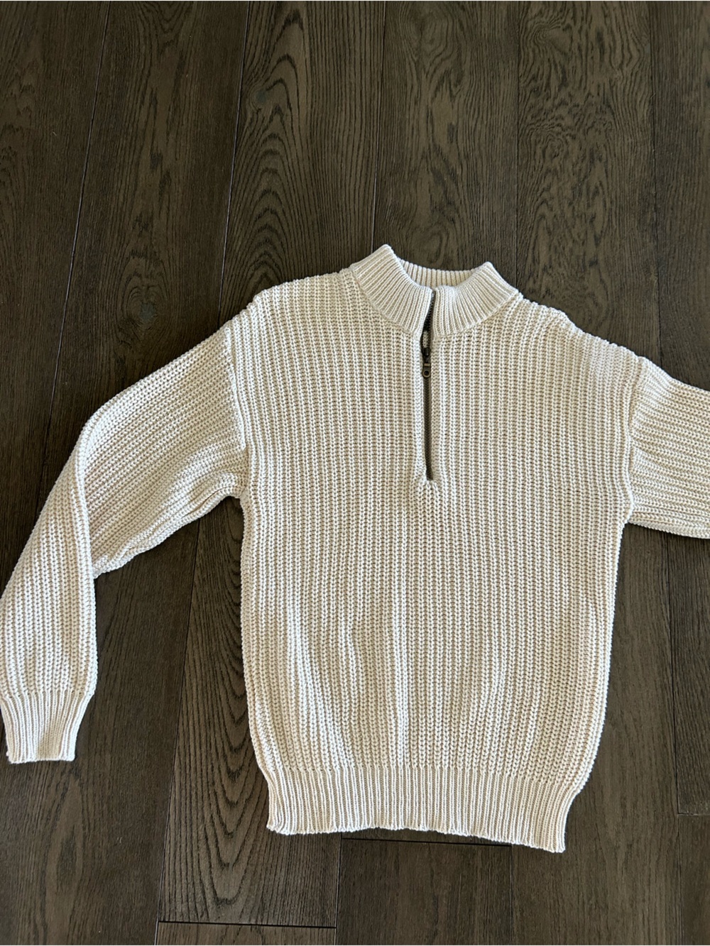 Orvis Ivory Half-Zip Chunky Knit Sweater Men’s S